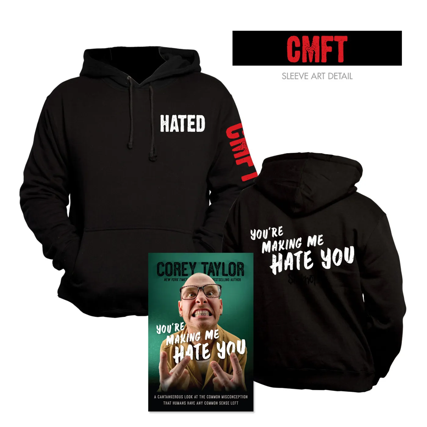 Corey Taylor You’re Making Me Hate You Hoodie & Book Bundle