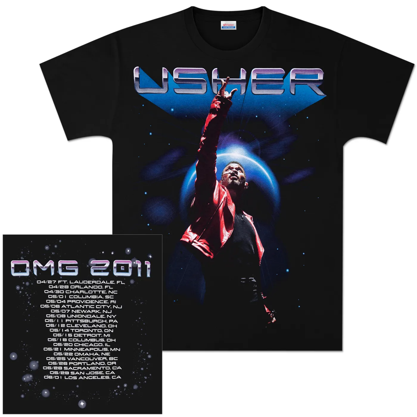 Usher 2011 Eclipse Spring Tour T-Shirt