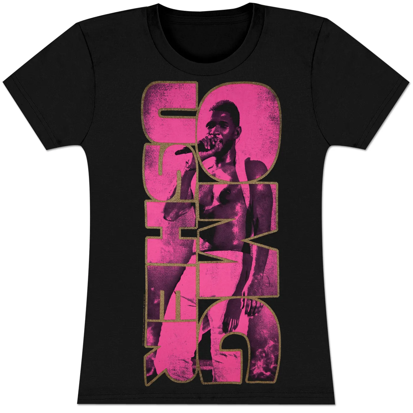 Usher Neon-Metallic 2011 Ladies Tour T-Shirt