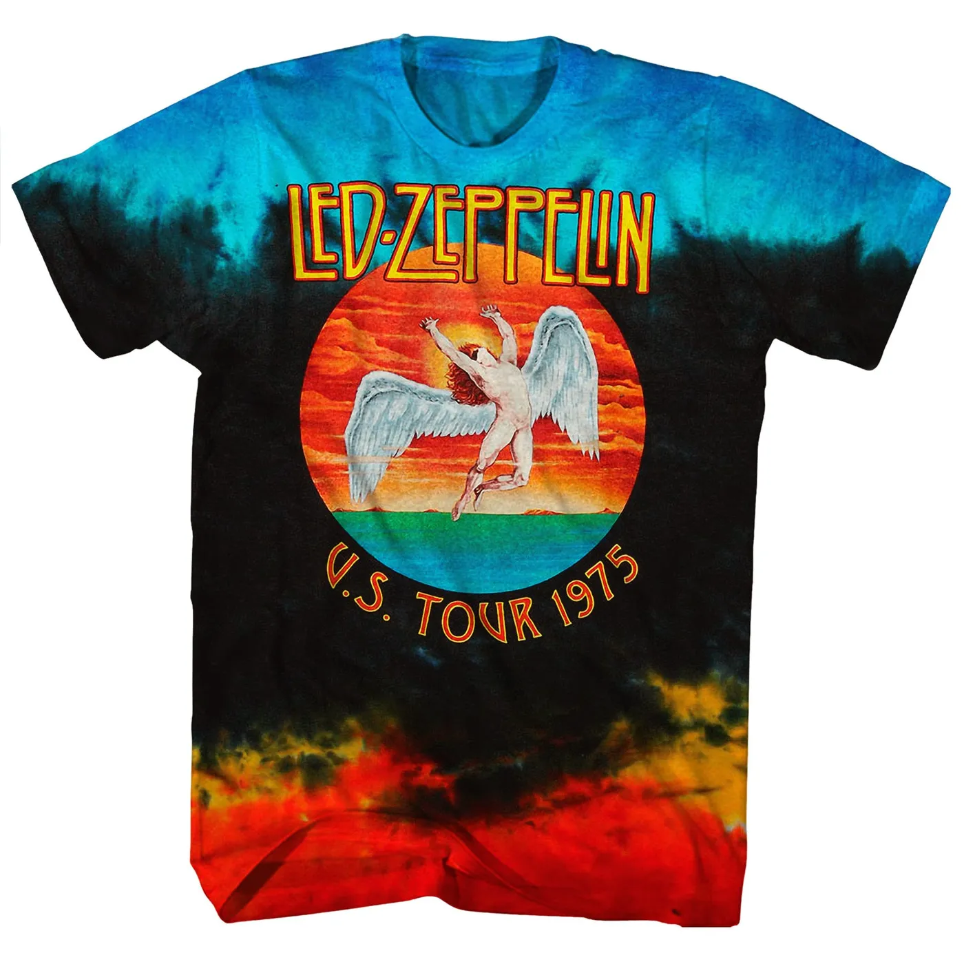 Led Zeppelin T-Shirt | Swan Song Icarus '75 US Tour Tie Dye Led Zeppelin T-Shirt (Reissue)
