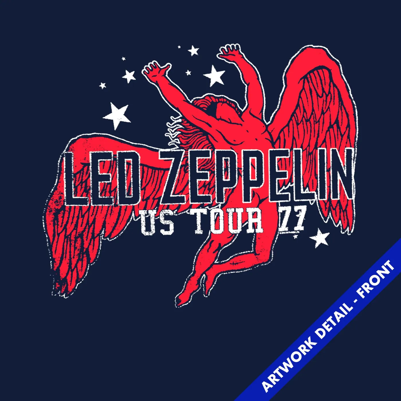 Led Zeppelin T-Shirt | Icarus Stars '77 US Tour T-Shirt (Reissue)