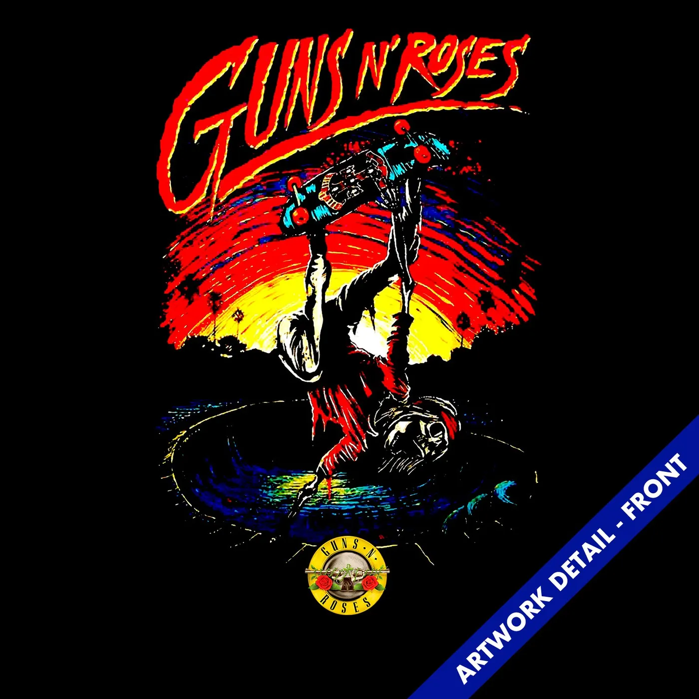 Guns N' Roses T-Shirt | Skeleton Skater Guns N' Roses Shirt