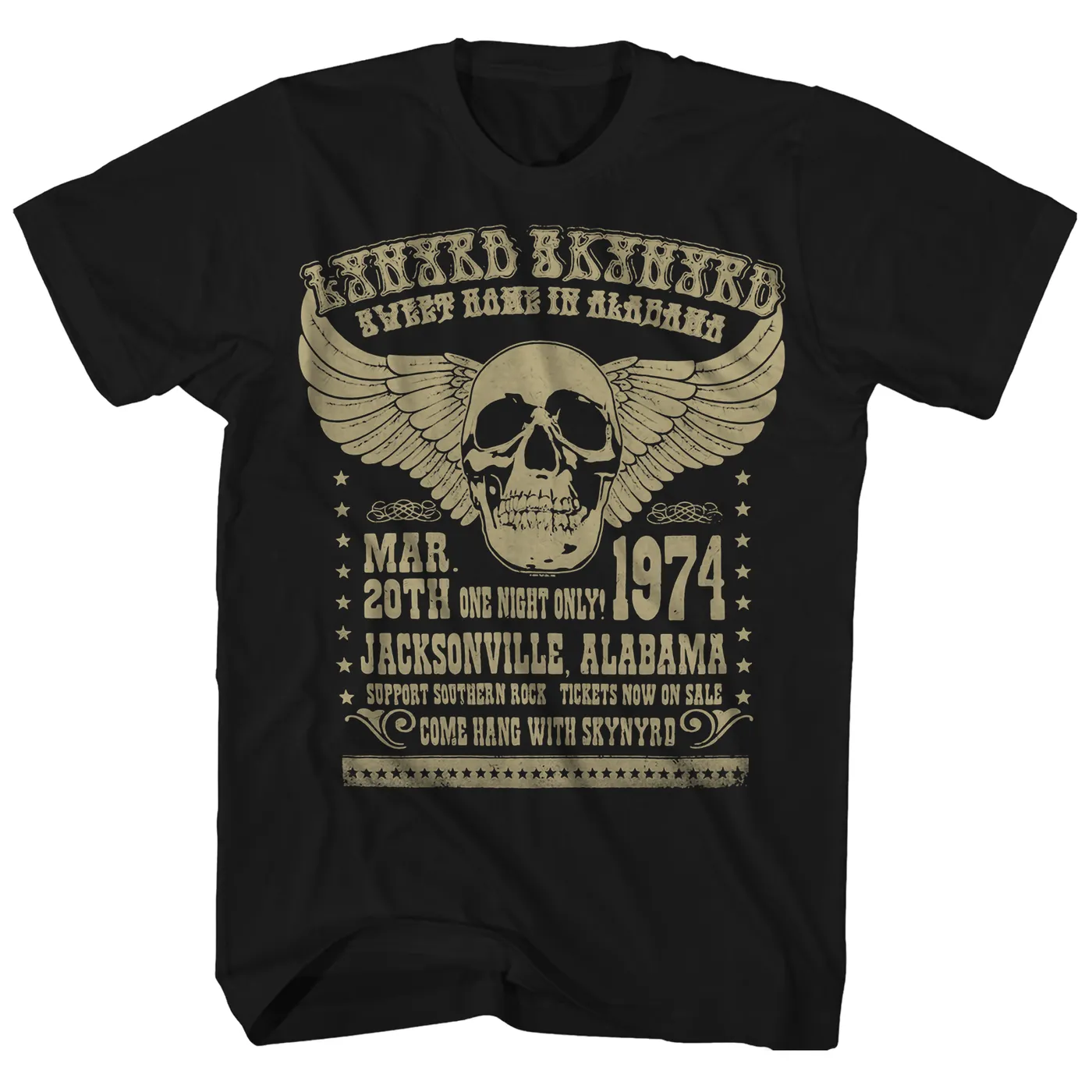 Lynyrd Skynyrd T-Shirt | ’74 Alabama Concert Lynyrd Skynyrd Shirt (Reissue)