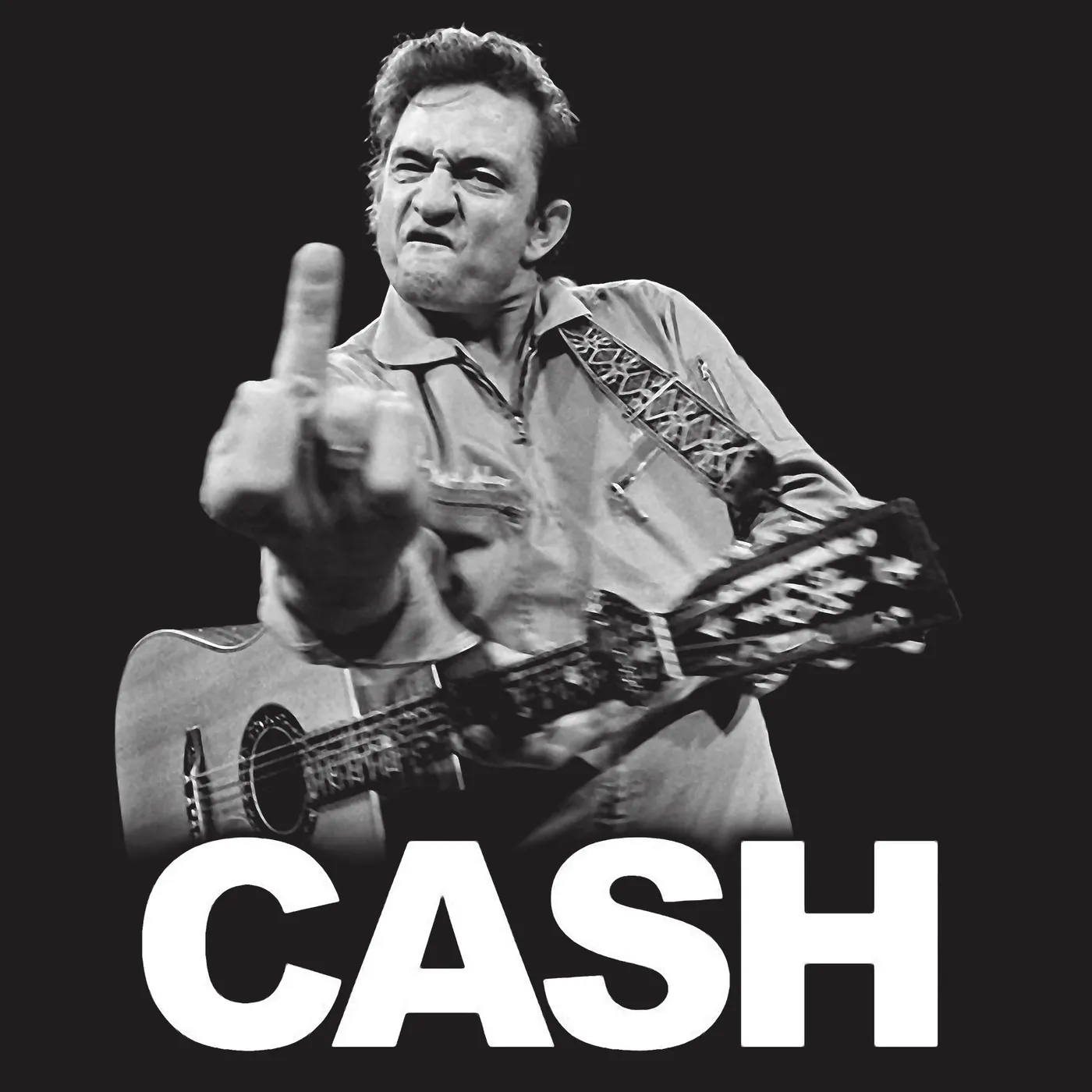 Johnny Cash T-Shirt | Middle Finger Johnny Cash Shirt