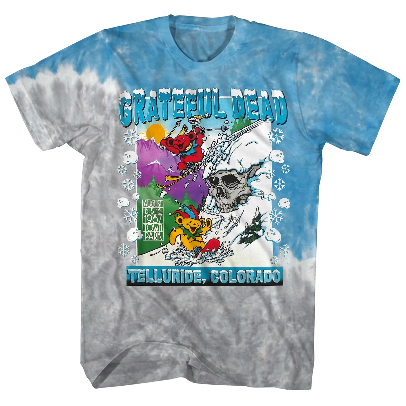 Grateful Dead T-Shirt Telluride Avalanche Bears Tie Dye Grateful
