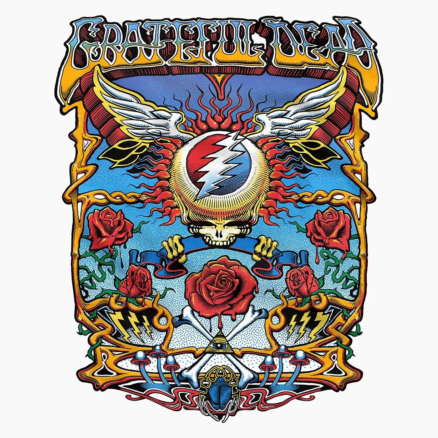 Grateful Dead T-Shirt | Steal Your Face Winged Logo Grateful Dead Shirt