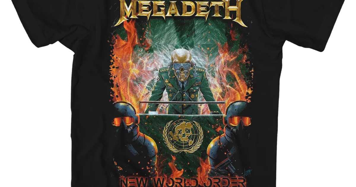 Megadeth T-Shirt | New World Order Art Megadeth Shirt