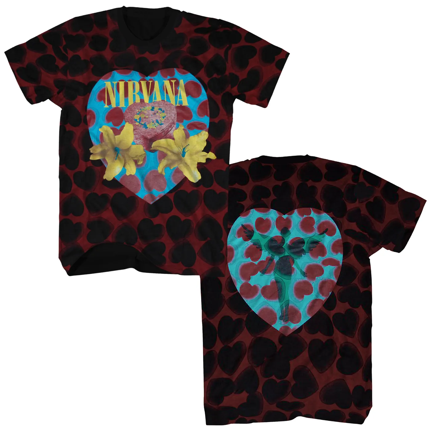 Authentic Vintage 1993 Nirvana Heart Shaped Box T-shirt Size