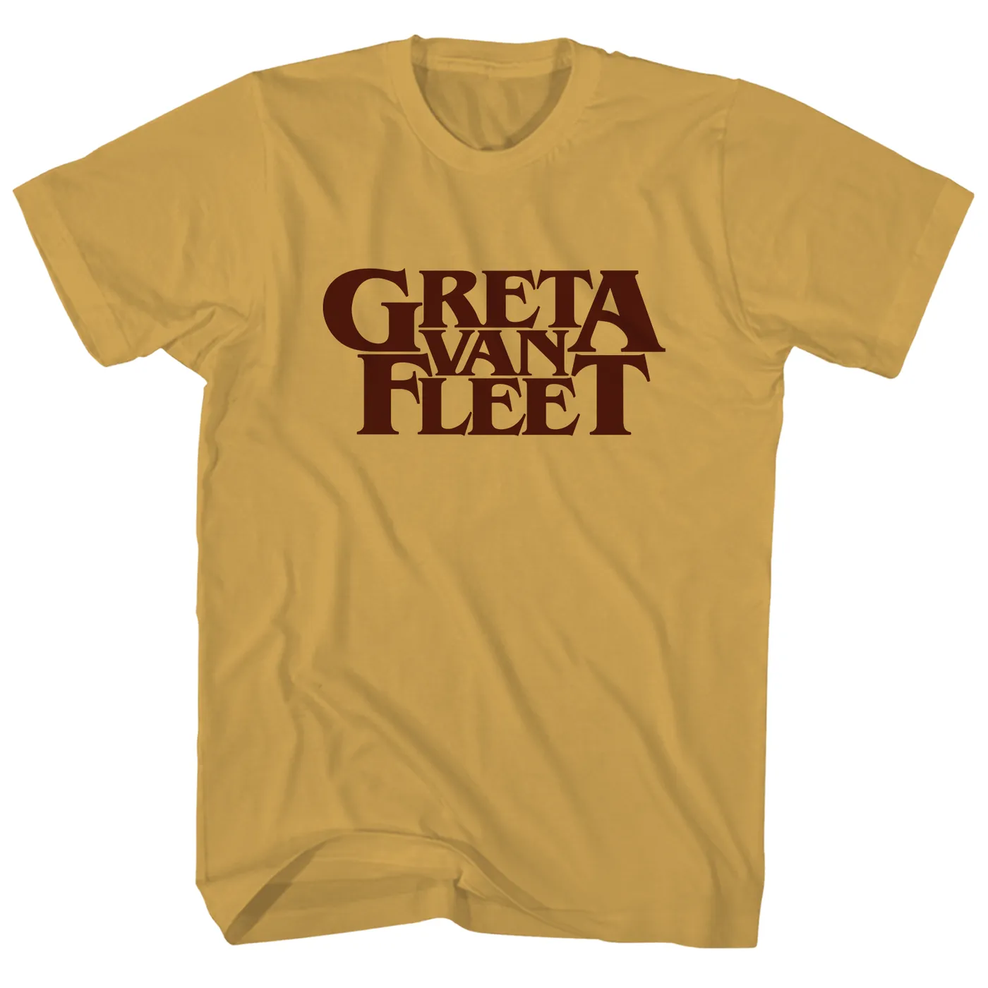 Greta Van Fleet T-Shirt | Gold Classic Logo Greta Van Fleet Shirt