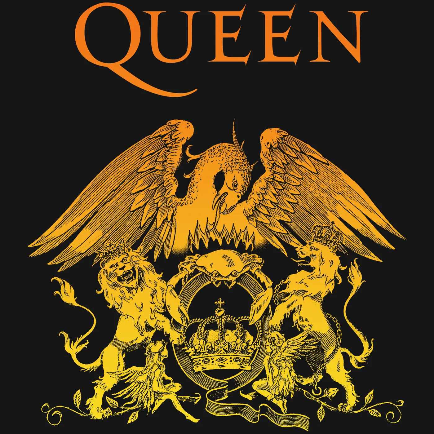 Queen T-Shirt | Golden Gradient Crest Queen Shirt