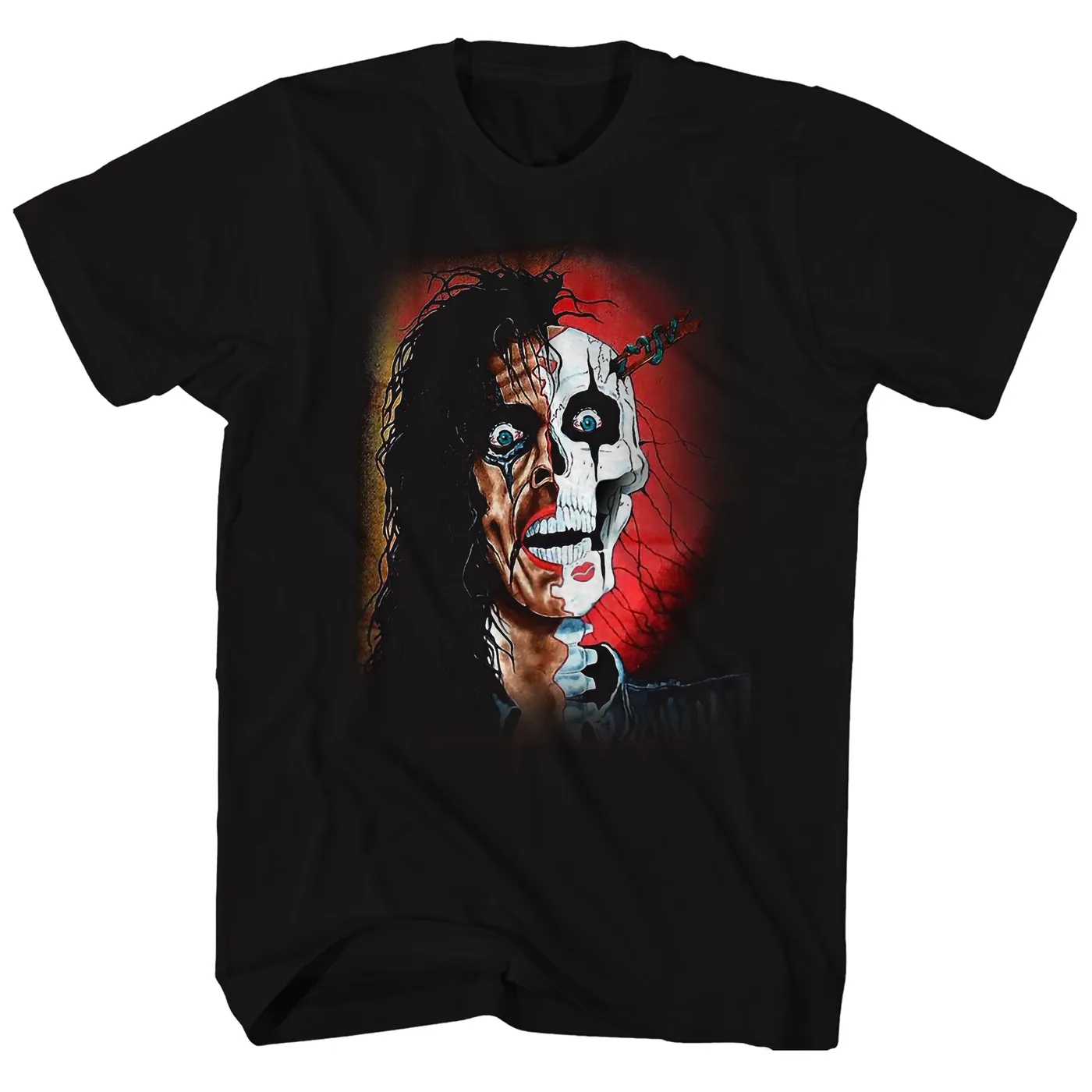 Alice Cooper T-Shirt | Trashed Portrait Alice Cooper Shirt