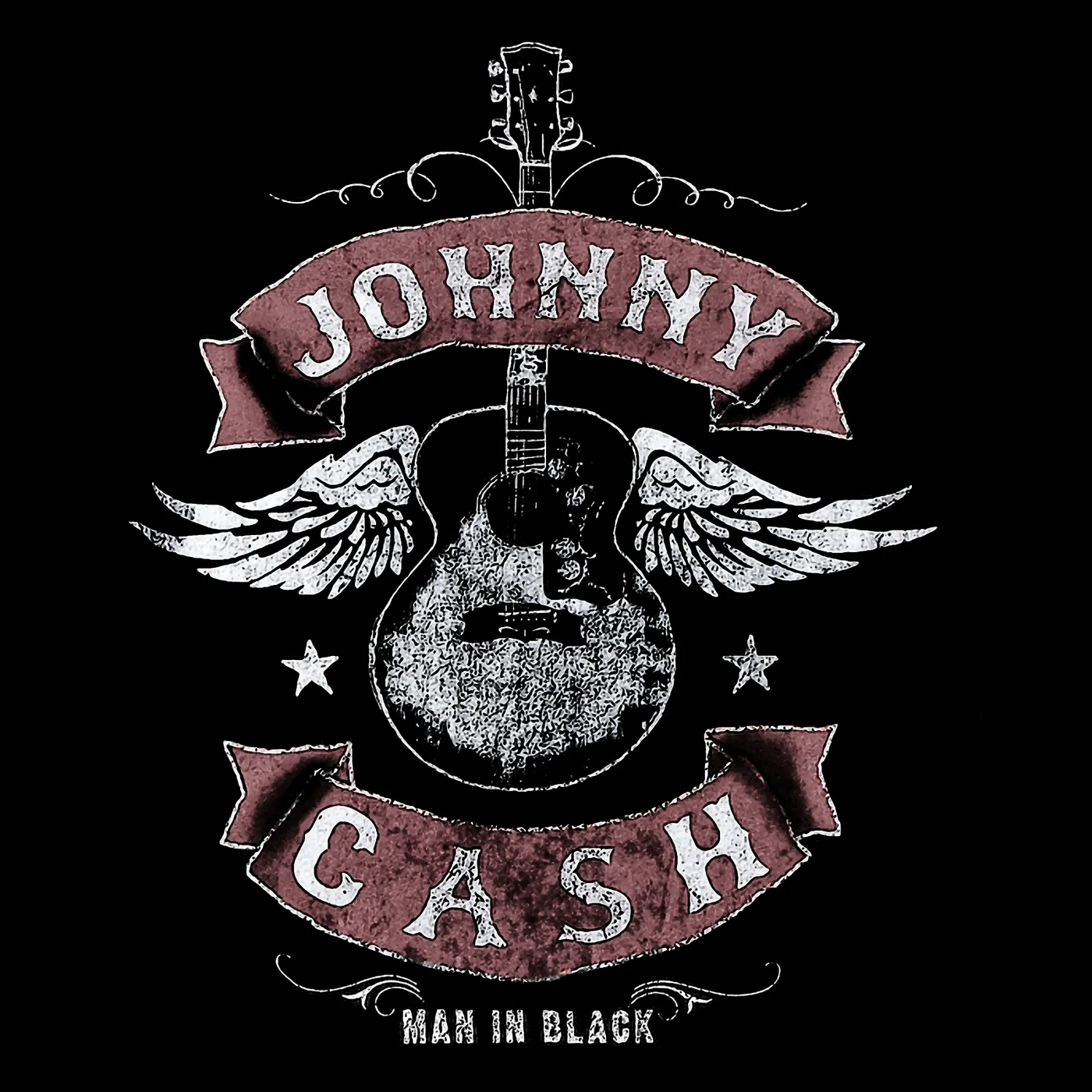 Johnny Cash T-Shirt | Winged Guitar Johnny Cash Shirt