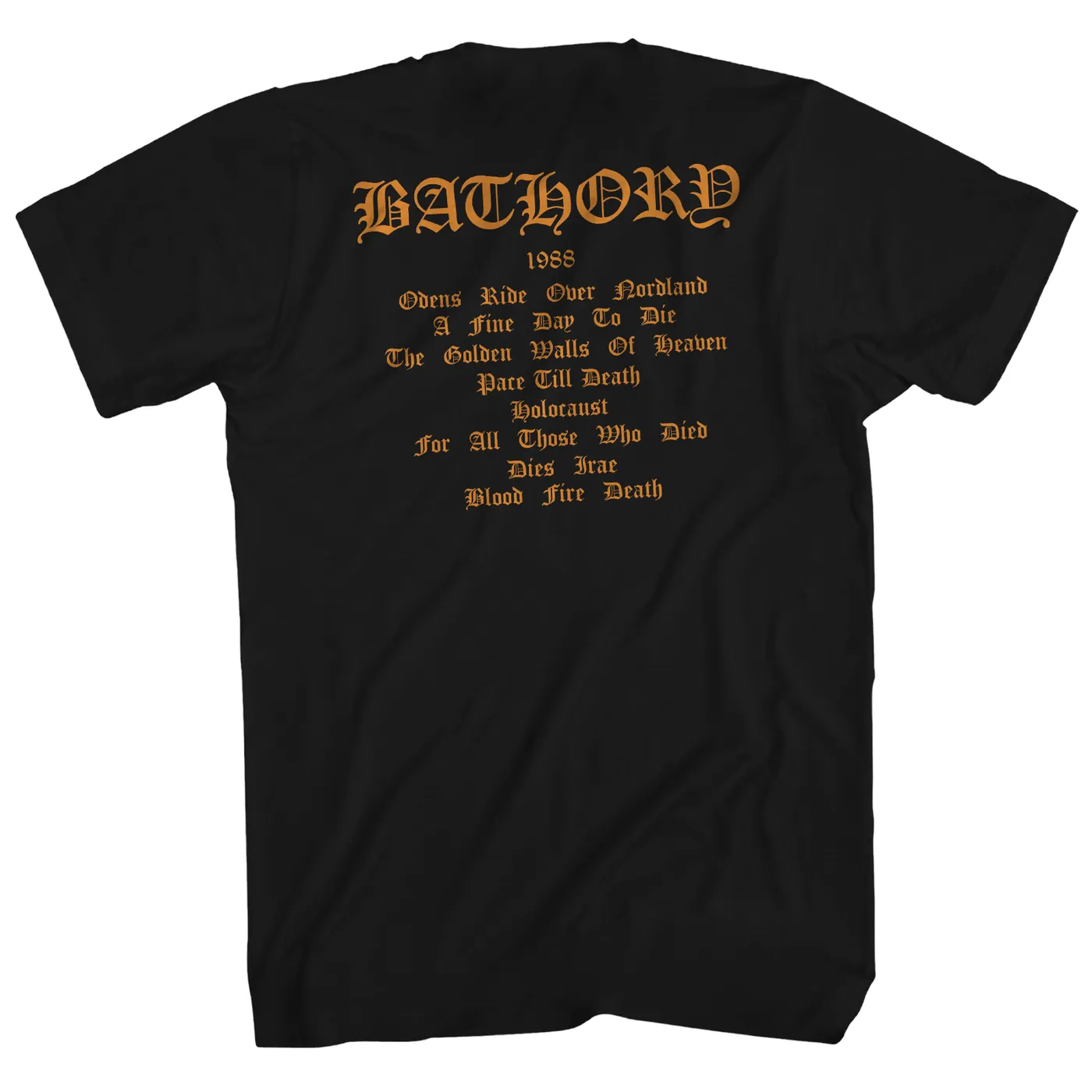 Bathory T-Shirt | Blood Fire Death Album Art Bathory Shirt