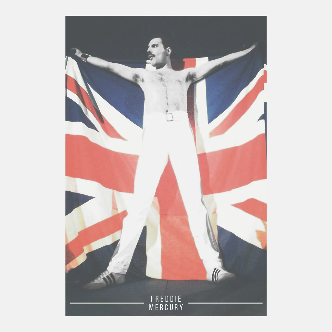 Queen T-Shirt | Freddie Mercury Union Jack Flag Queen Shirt