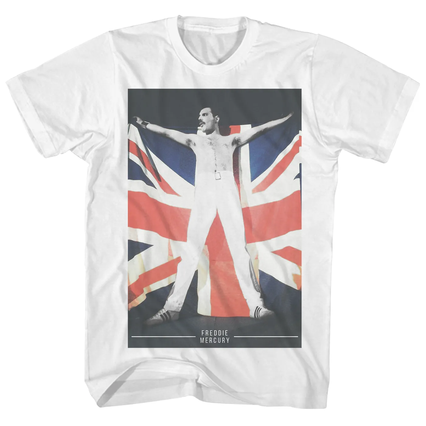 Queen T-Shirt | Freddie Mercury Union Jack Flag Queen Shirt