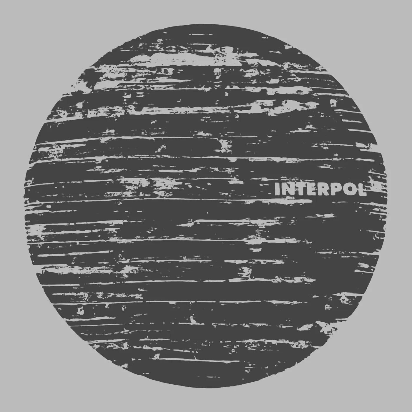 Interpol T-Shirt | Wood Texture Logo Interpol Shirt