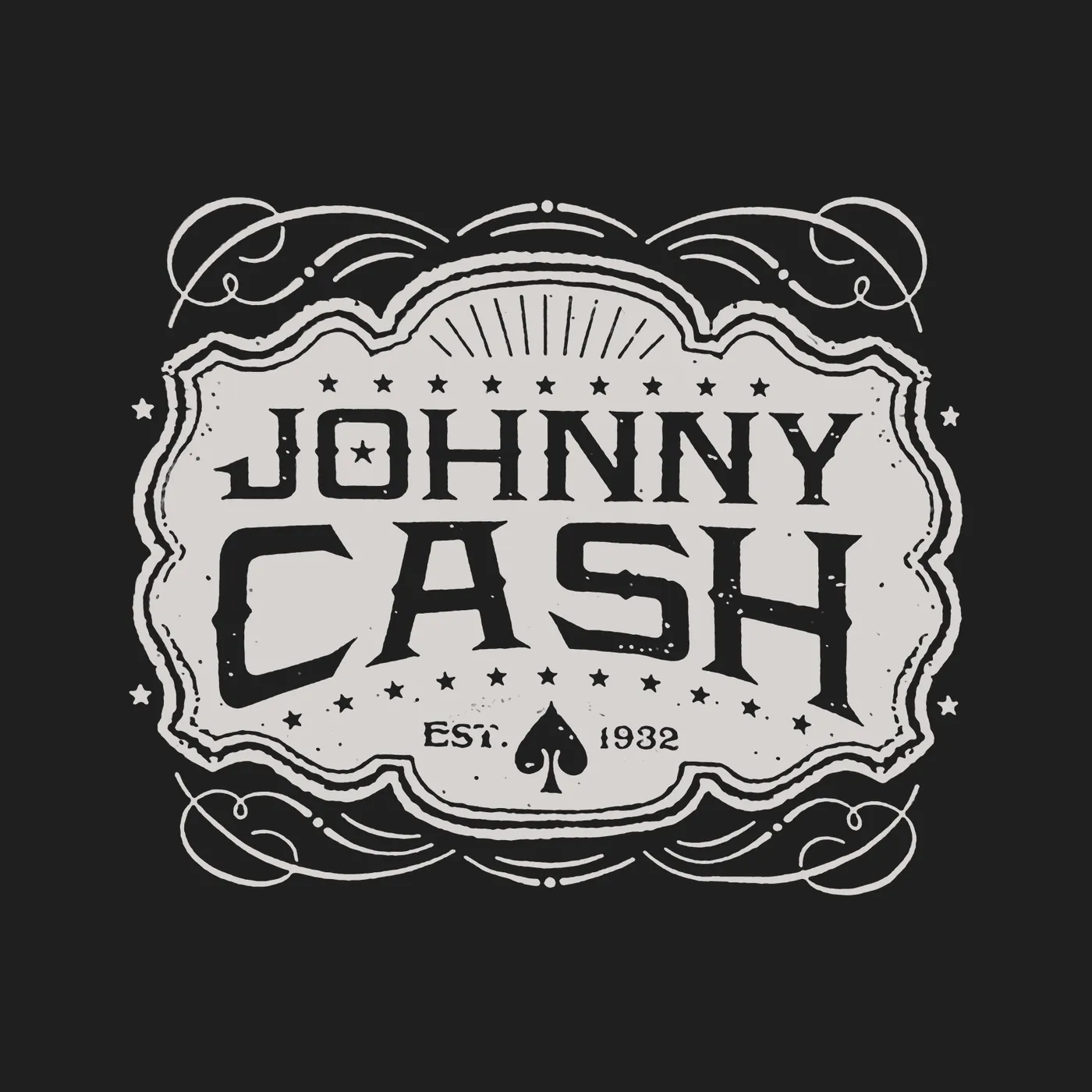Johnny Cash Hoodie | Est. 1932 Emblem Johnny Cash Hoodie