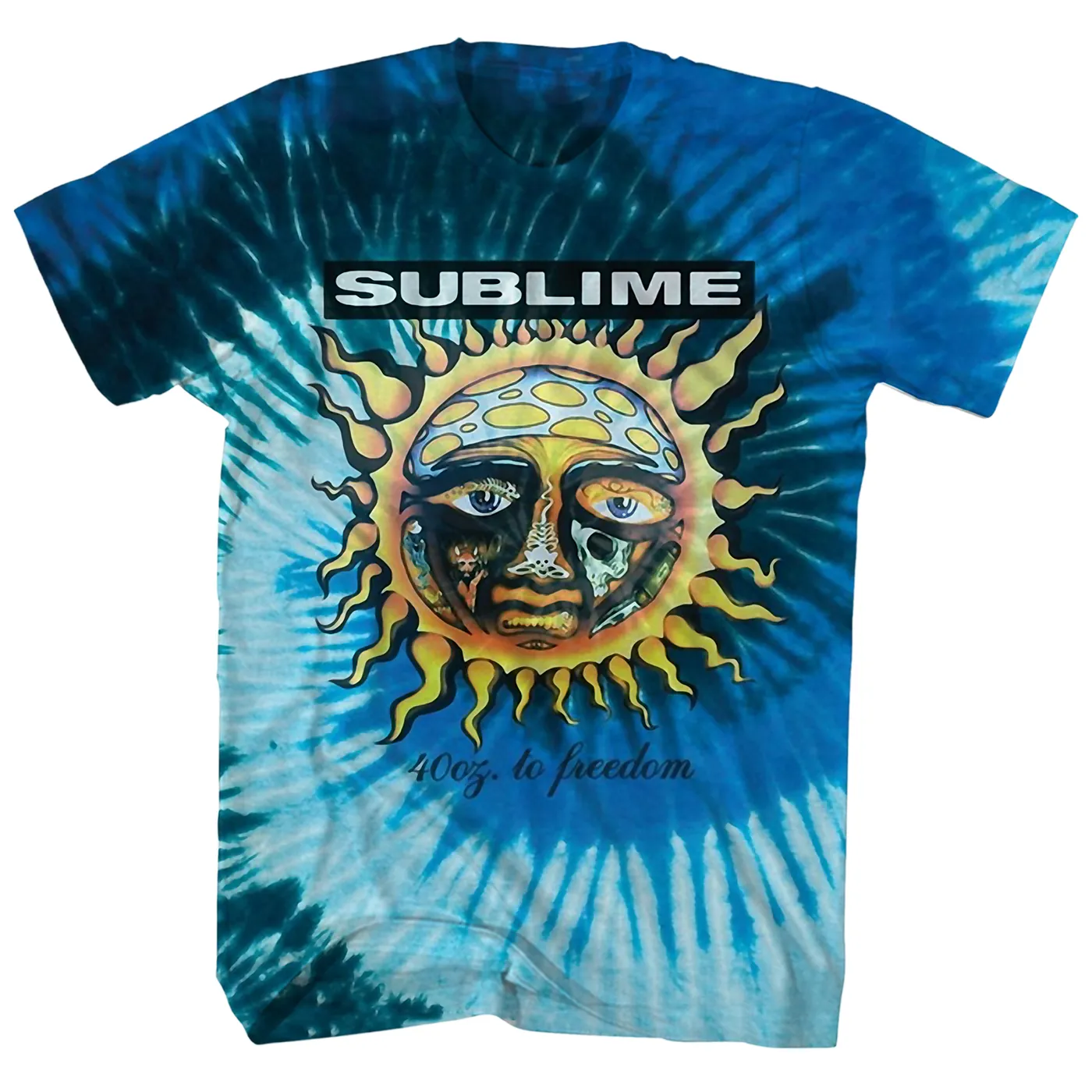 Sublime T-Shirt | 40 Oz. To Freedom Aqua Tie Dye Sublime Shirt
