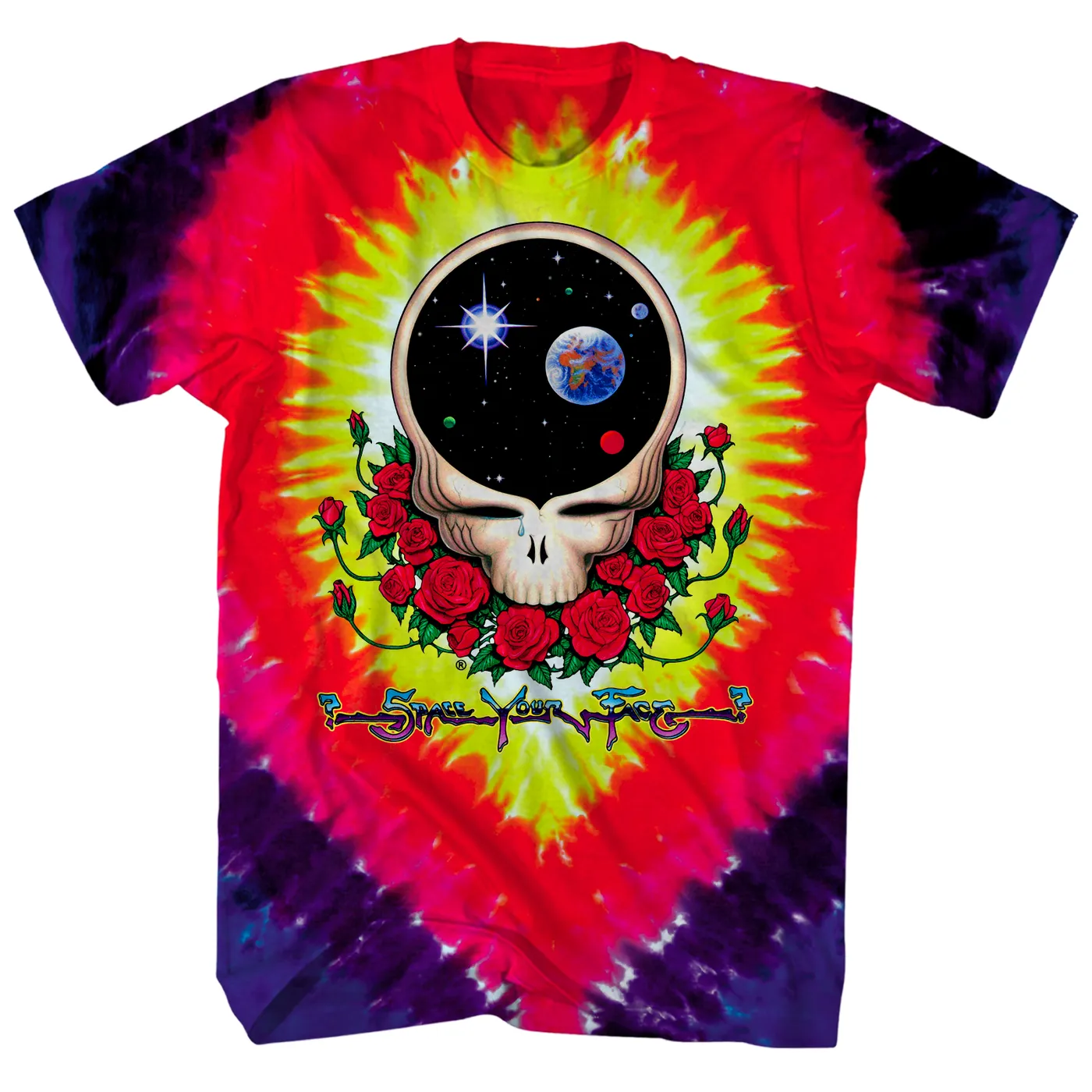 Grateful Dead T-Shirt | Space Your Face Tie Dye Grateful Dead Shirt