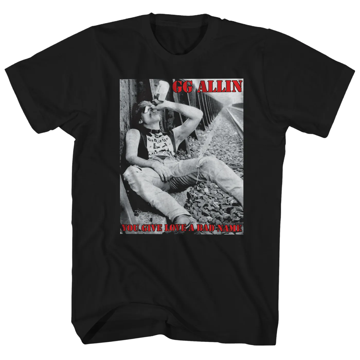 GG Allin T-Shirt | You Give Love A Bad Name Album Art GG Allin Shirt