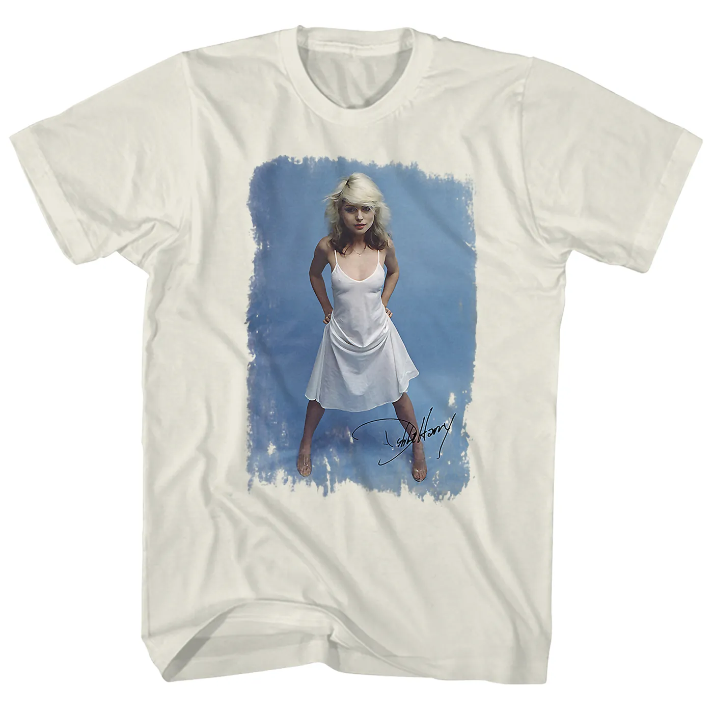 Debbie Harry T-Shirt | White Dress Photo Signature Debbie Harry Shirt