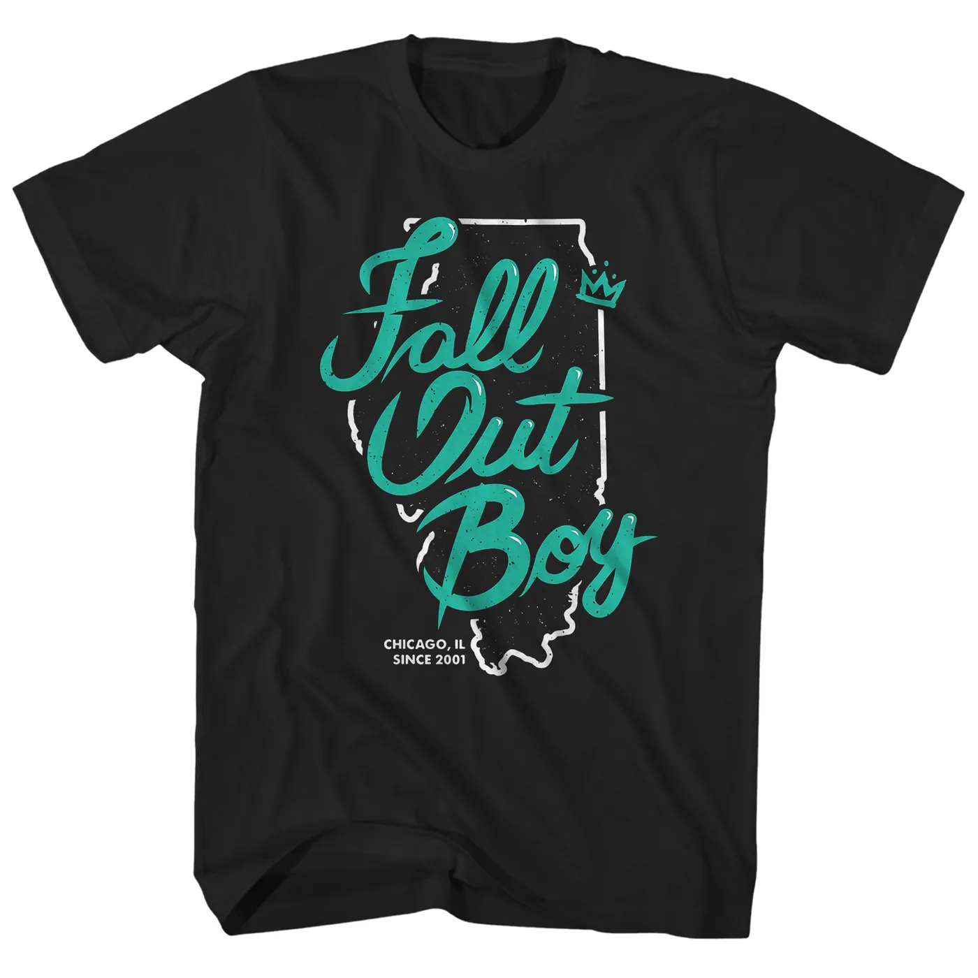 Fall Out Boy T-Shirt | Since 2001 Chicago, IL State Outline Fall Out Boy Shirt