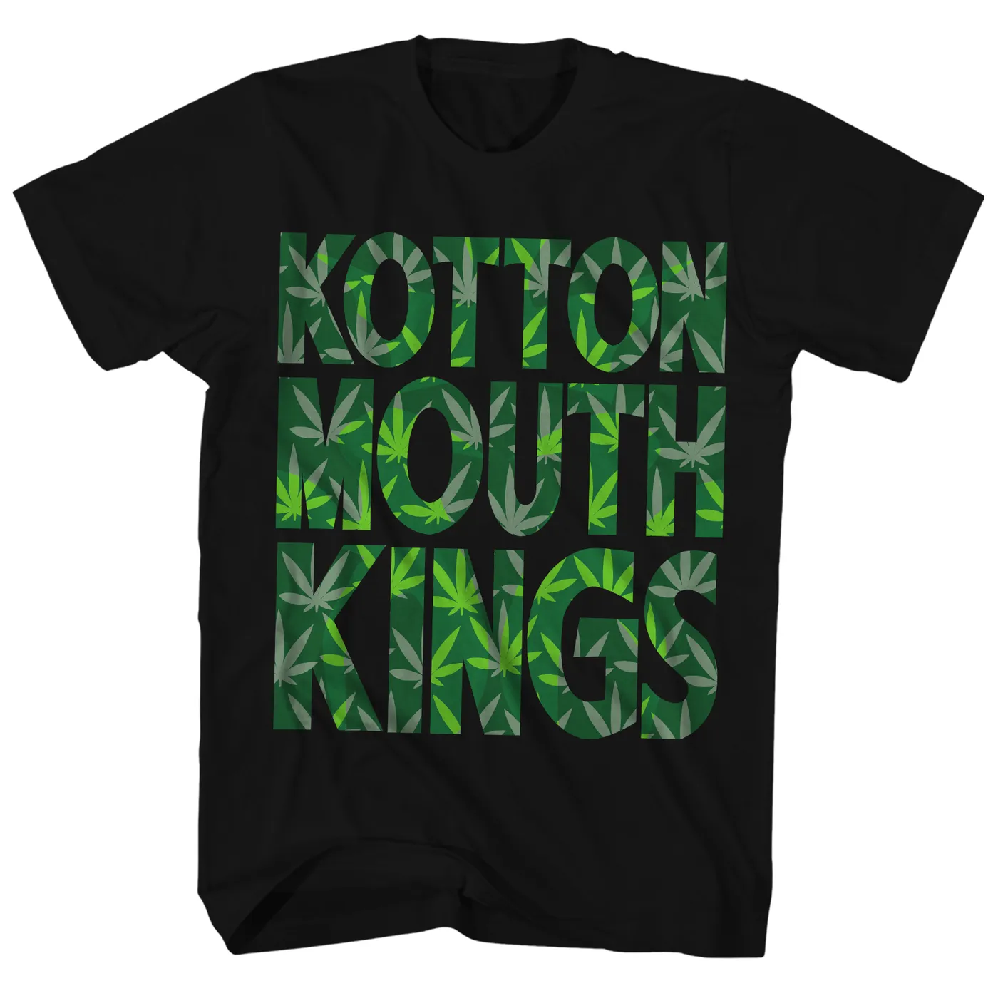 Kottonmouth Kings T-Shirt | Green Leaves Block Logo Kottonmouth Kings Shirt