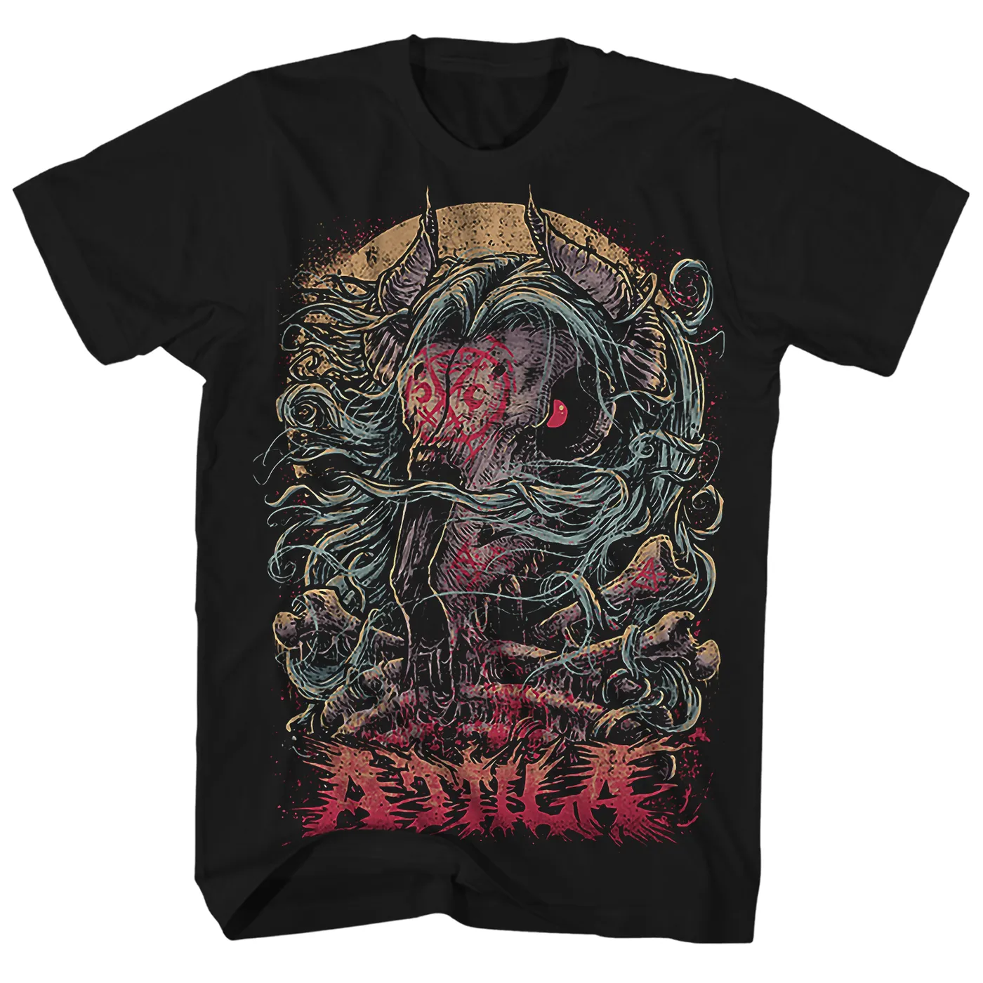Attila T-Shirt | Goat Skull & Bones Attila Shirt