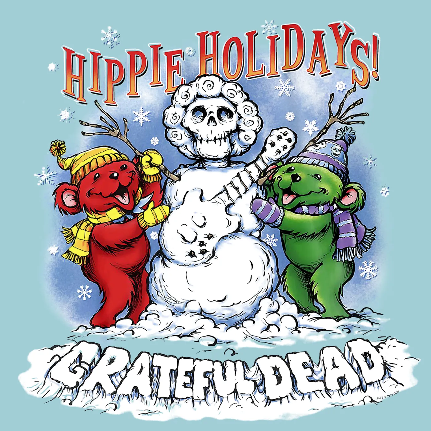 Grateful Dead T-Shirt | Hippie Holidays Winter Tie Dye Grateful Dead Shirt