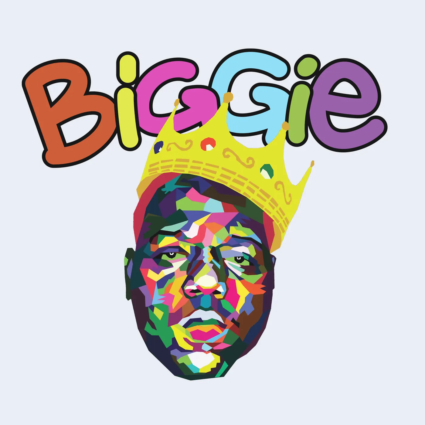 The Notorious B.I.G. Long Sleeve Shirt | Crowned Biggie Colorful The Notorious B.I.G. Long Sleeve Shirt