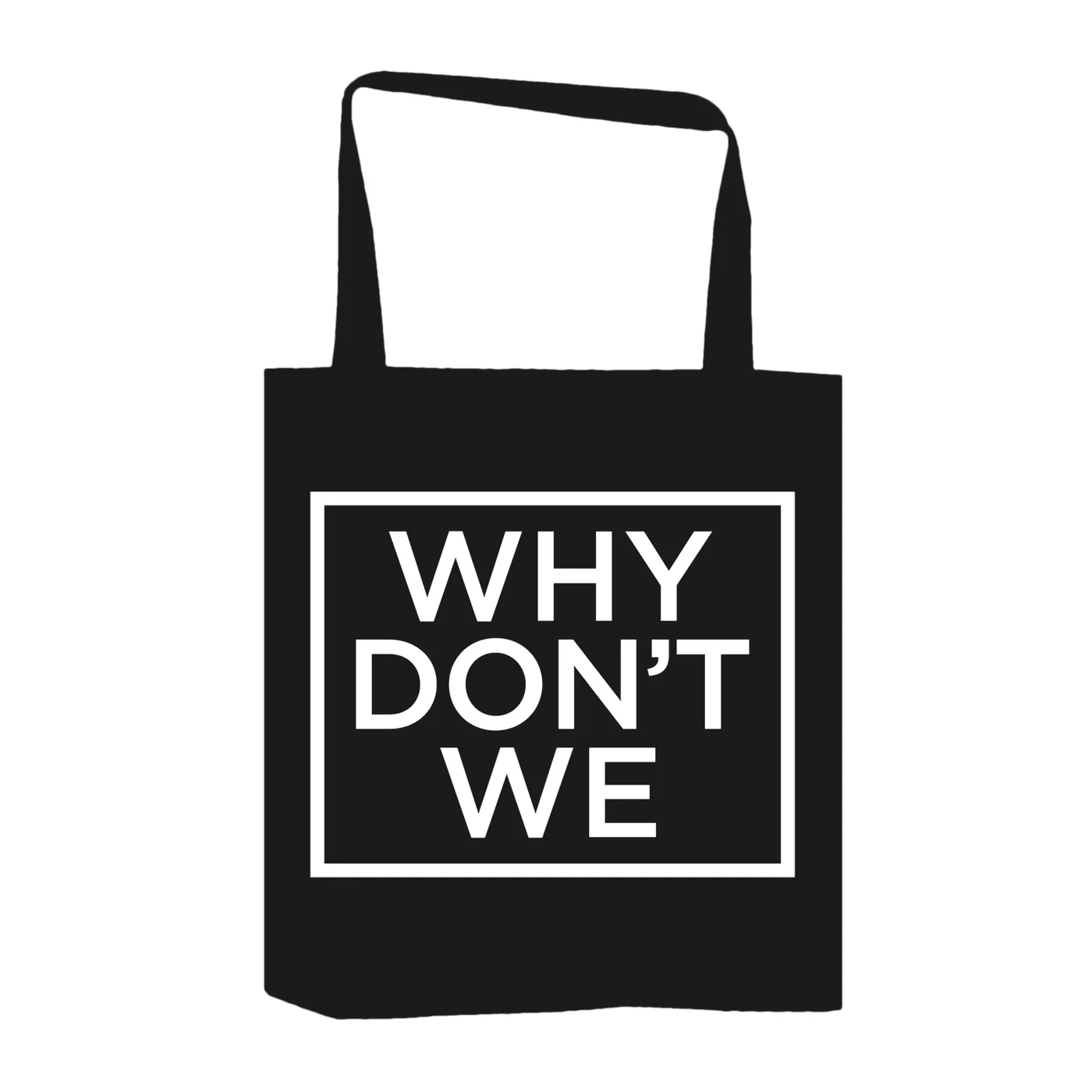 Why Don't We Bag | Square Logo Printed Why Don’t We Tote Bag