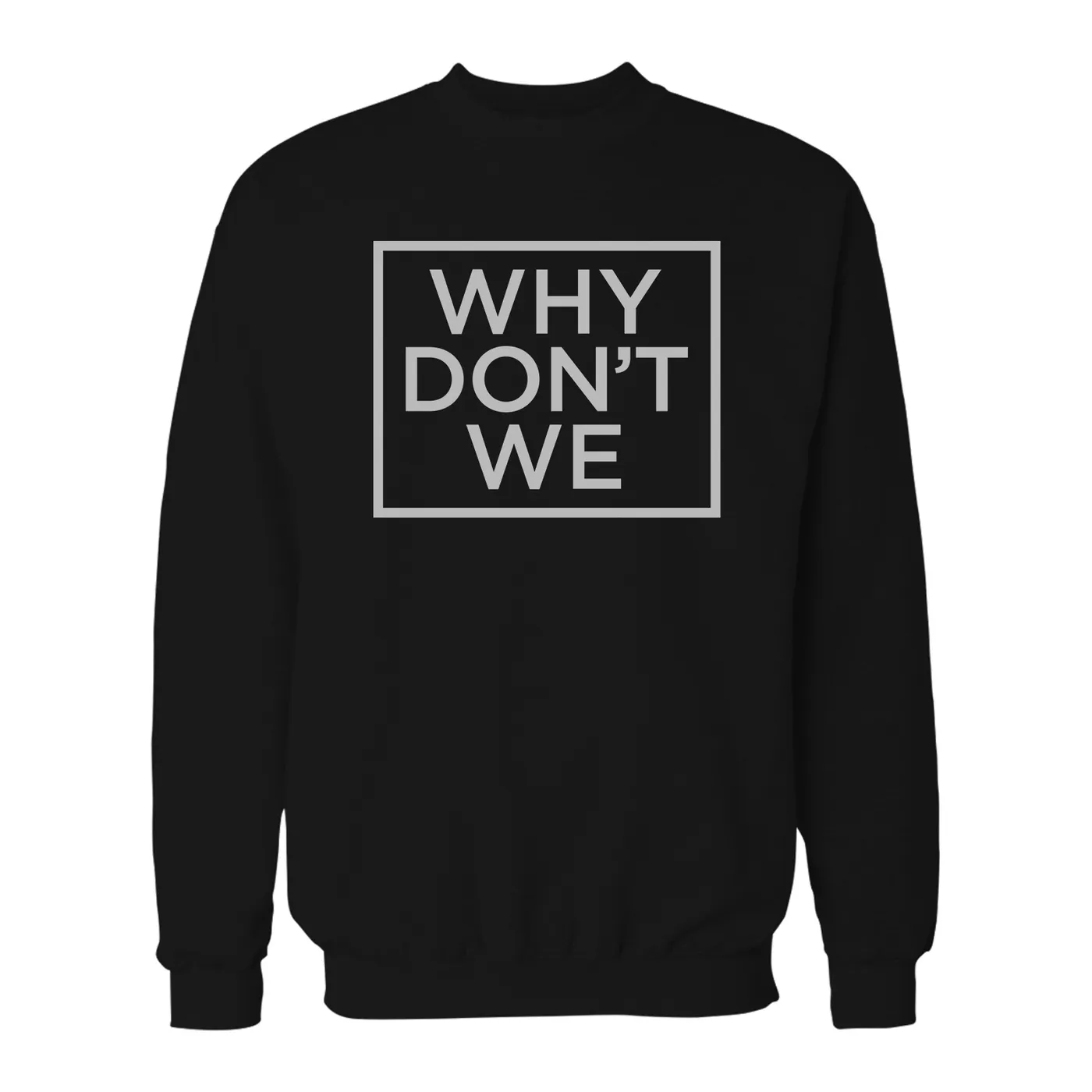 Why Don't We Crew Neck | Square Logo Printed Why Don’t We Crew Neck