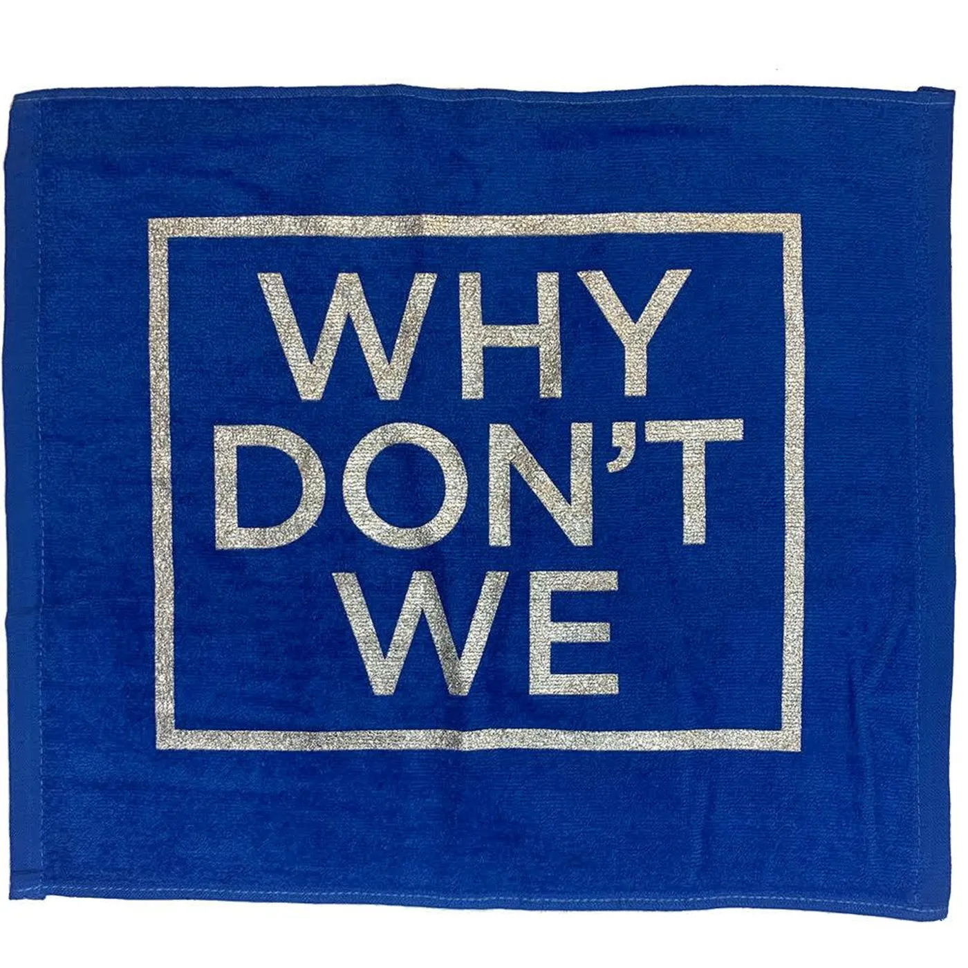Why Don't We Towel | Square Logo Large Printed Why Don’t We Towel