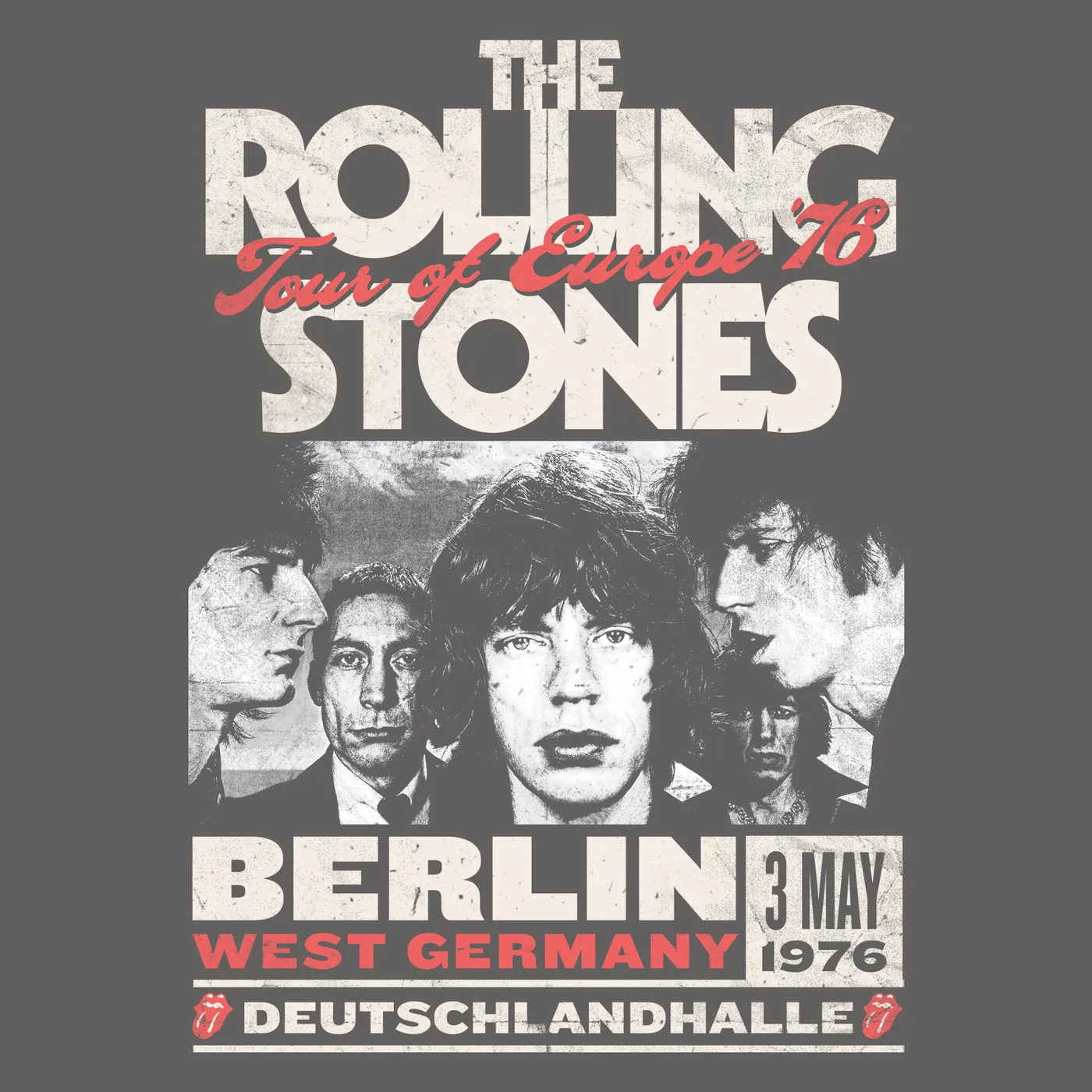 The Rolling Stone T-Shirt | Tour Of Europe '76 The Rolling Stones Shirt