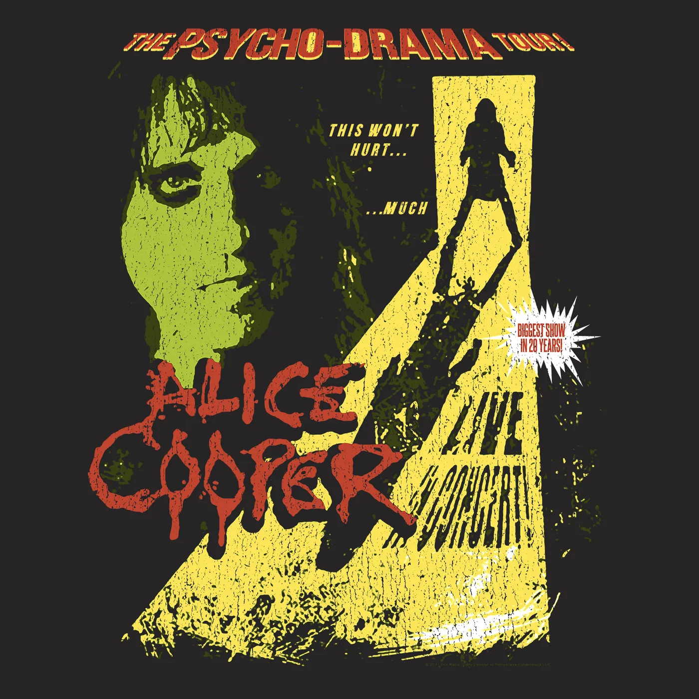 Alice Cooper T-Shirt | Alice Cooper The Pyscho Drama Tour Alice Cooper Shirt