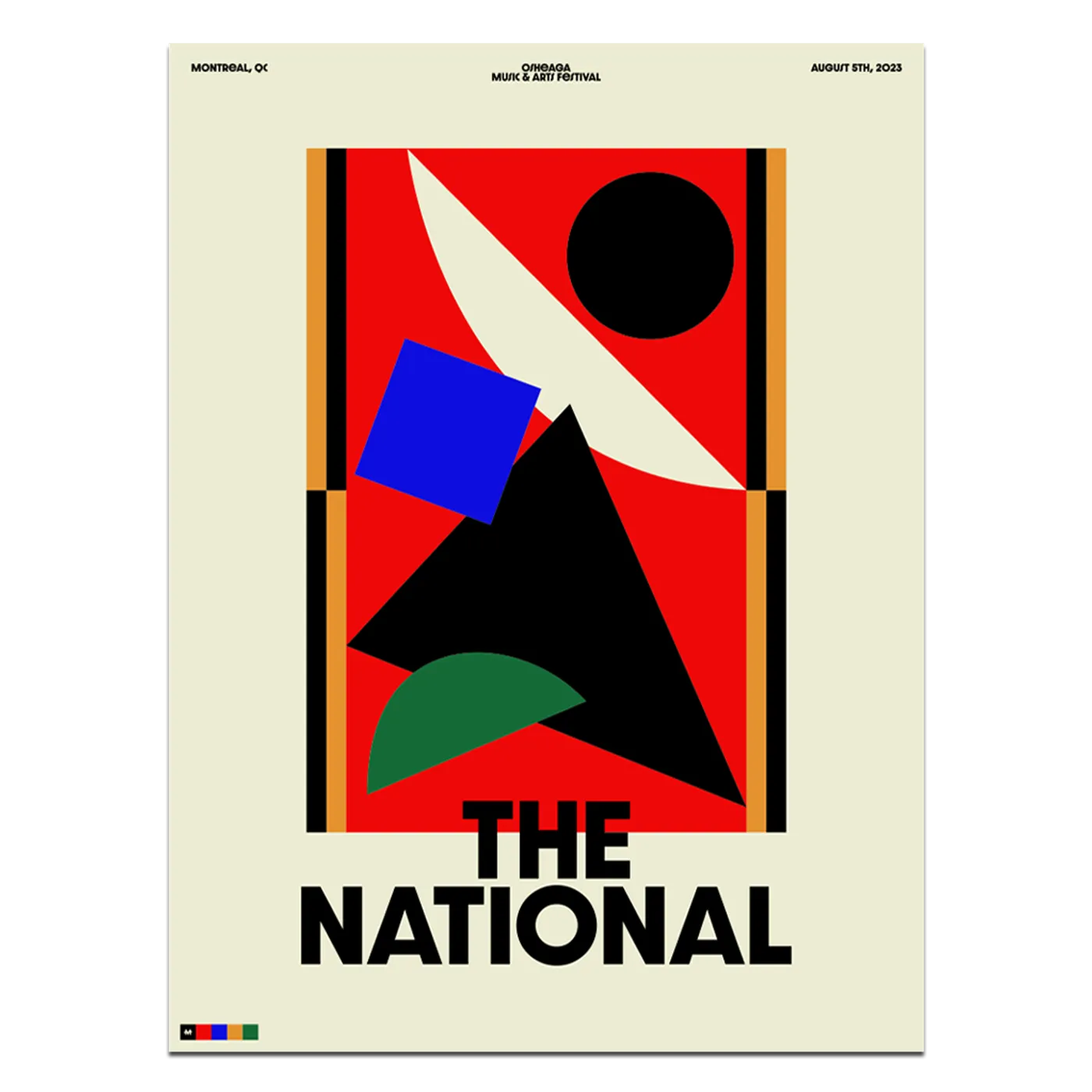 The National Montreal, QC Osheaga Music & Arts Festival Poster - August 5, 2023