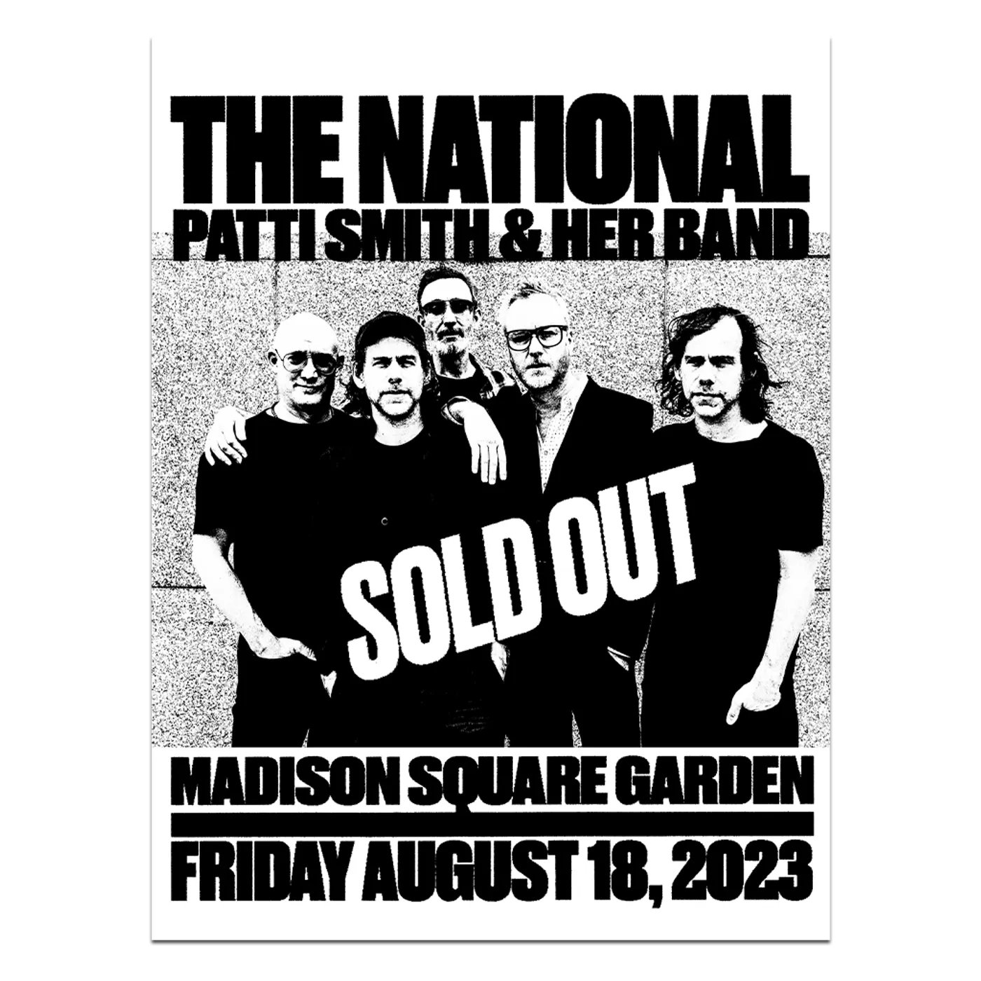 The National New York, NY "SOLD OUT" Madison Square Garden Poster - August 18, 2023