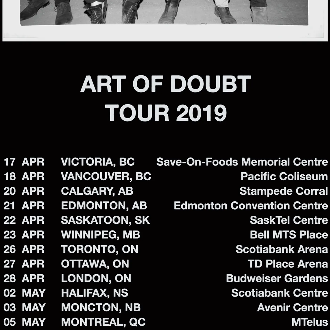 Metric 2019 Art of Doubt Canadian Tour Poster + AOD Digital Download
