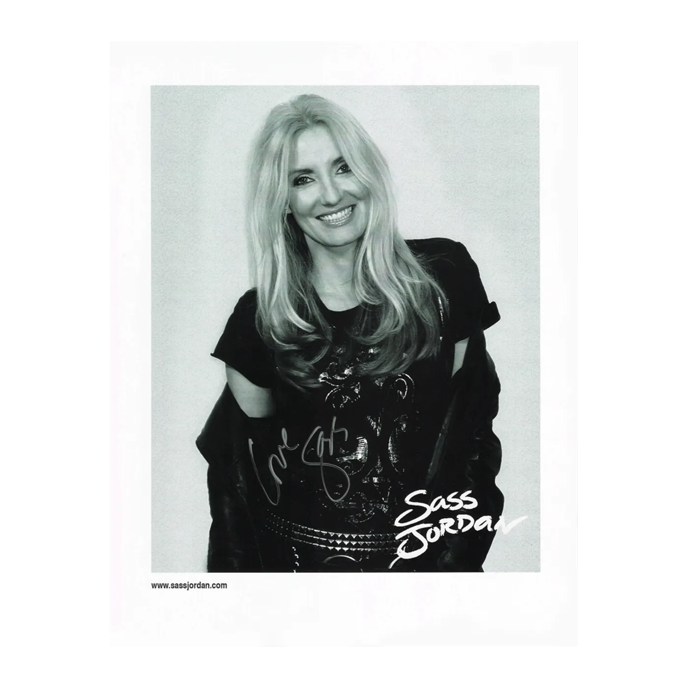 Sass Jordan Black & White Photo (Signed)