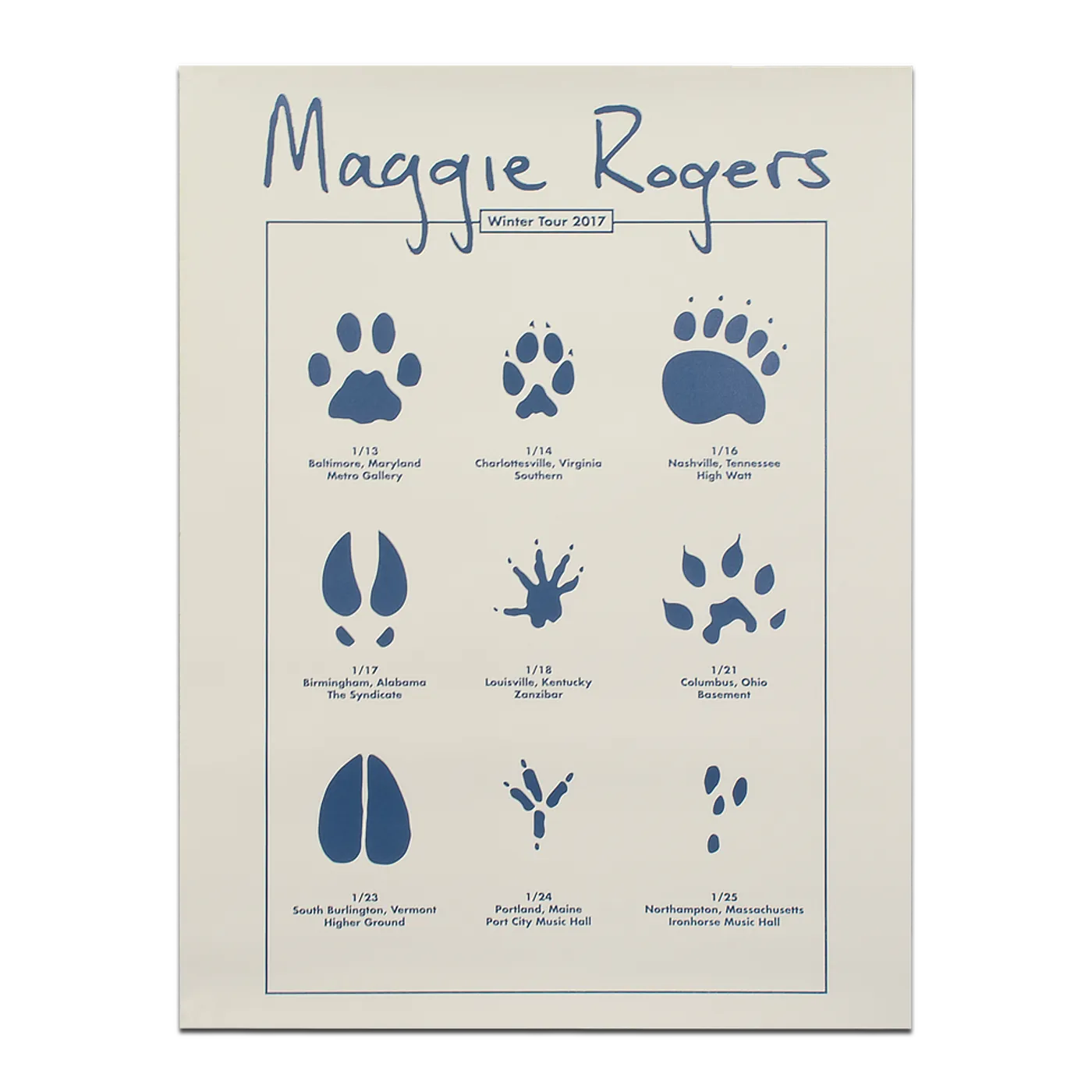 Maggie Rogers Winter Tour 2017 Poster