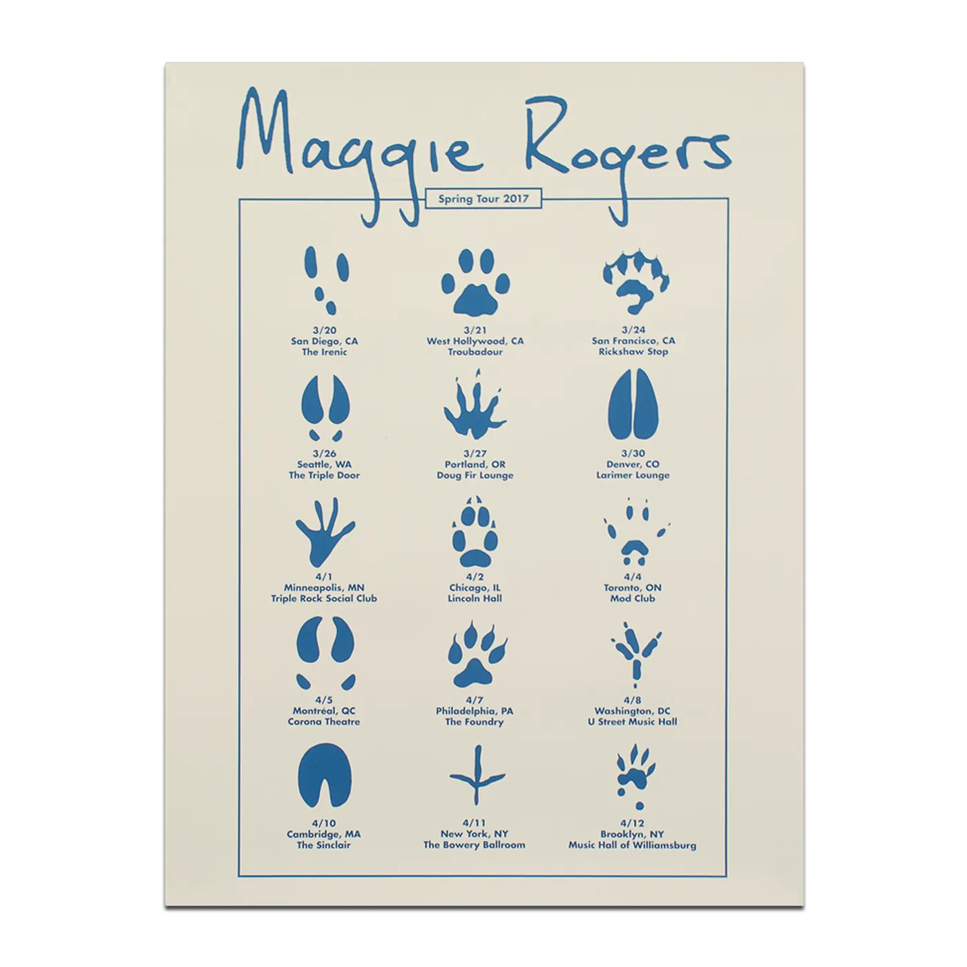 Maggie Rogers Spring Tour 2017 Poster