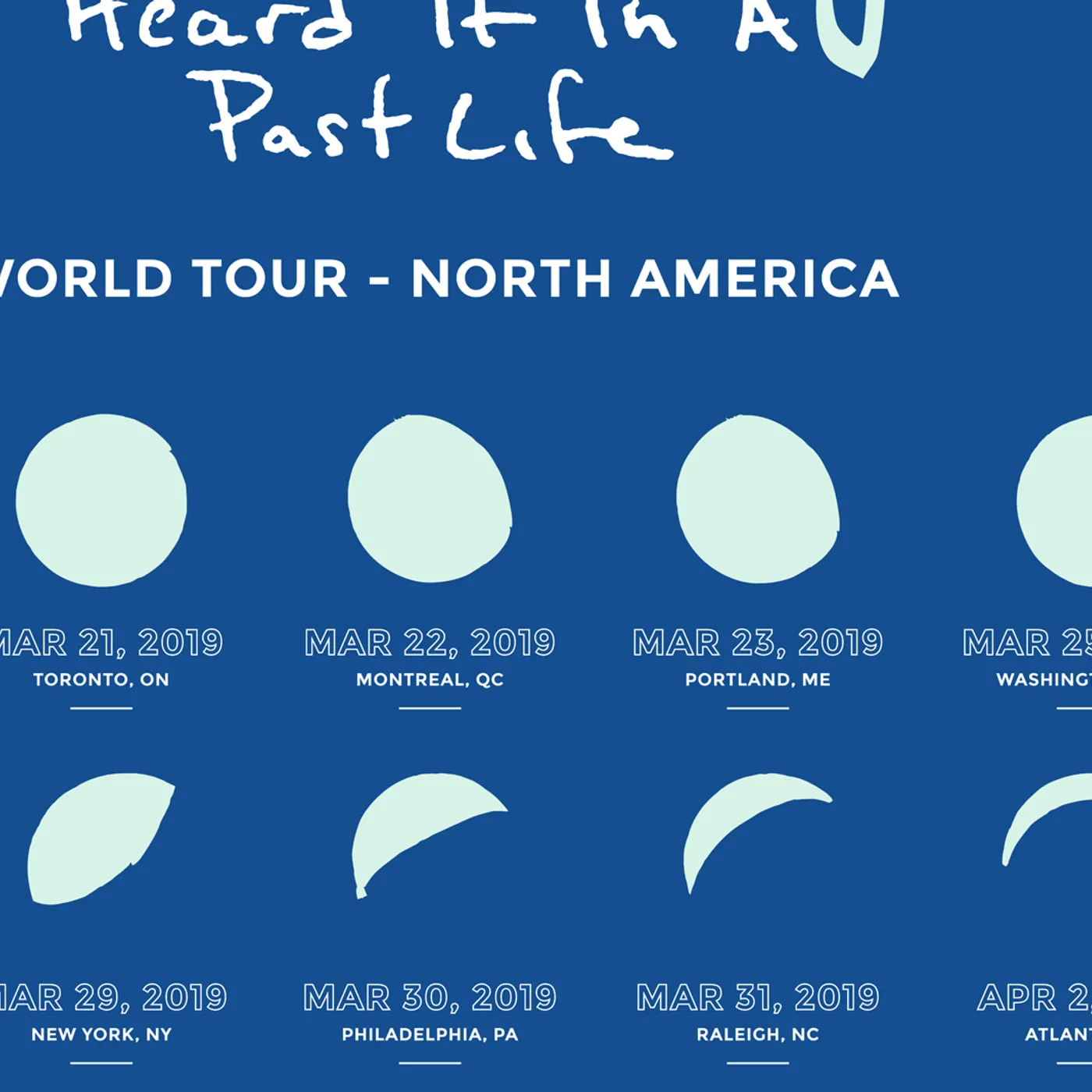 Maggie Rogers Heard It In A Past Life World Tour Poster North America March/April 2019