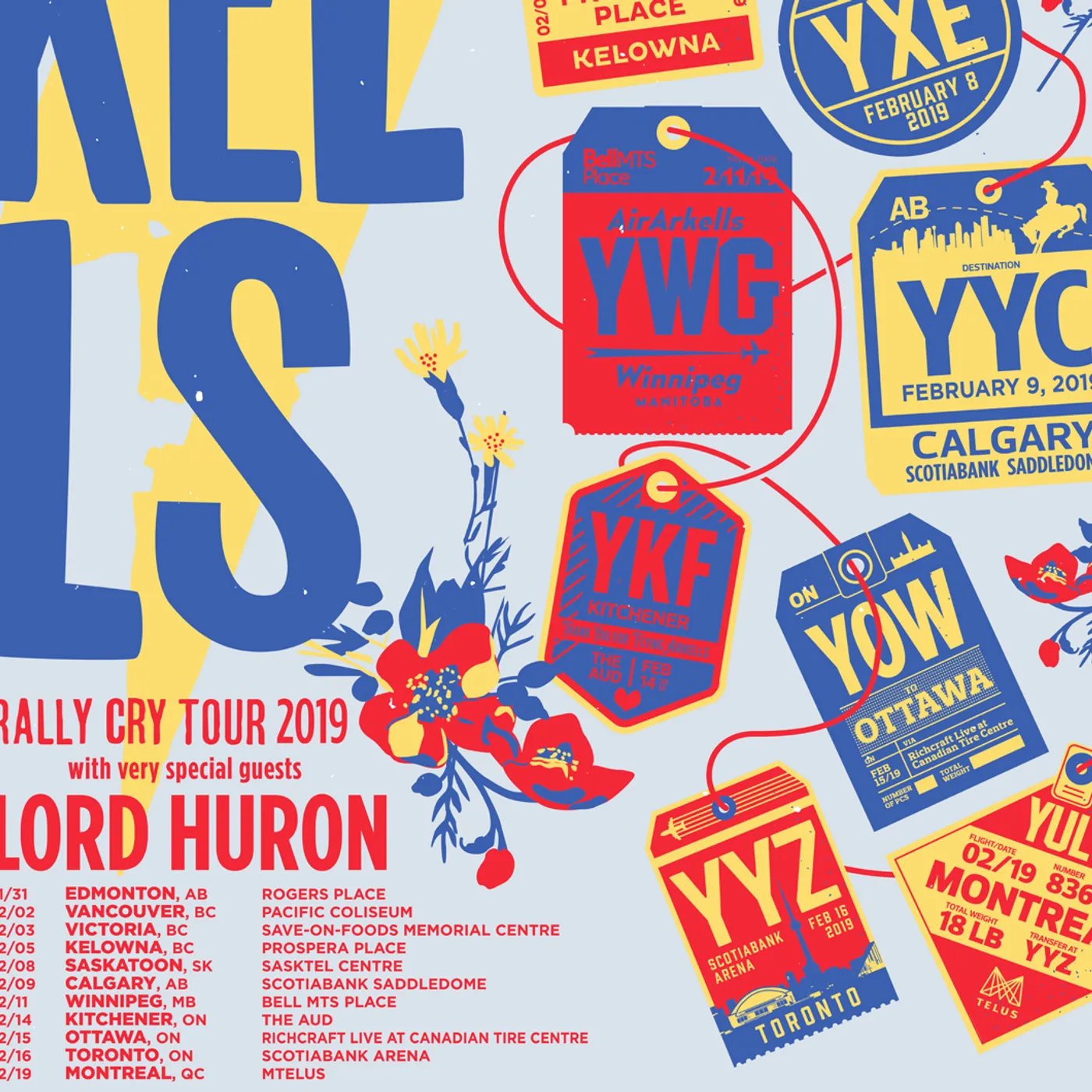 Arkells Canada Rally Cry Tour 2019 Poster