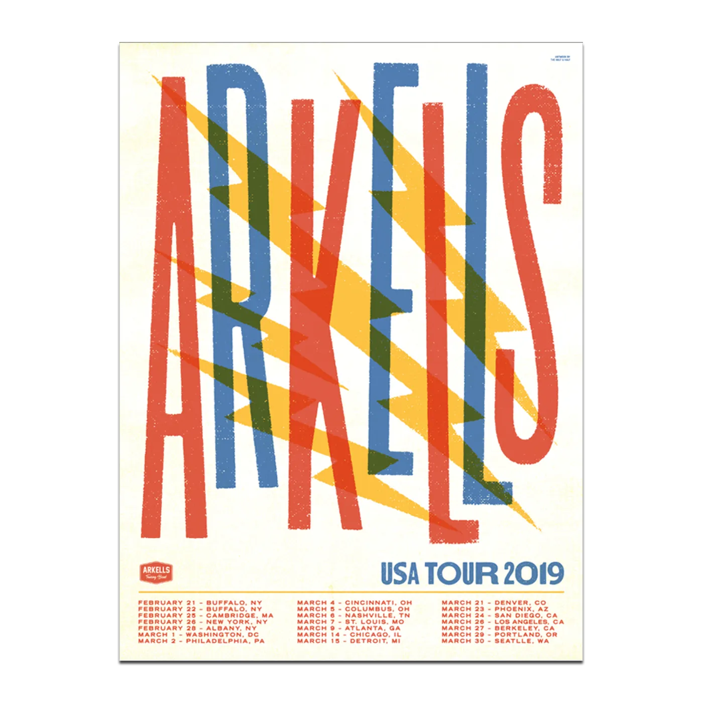 Arkells 2019 US Tour Poster