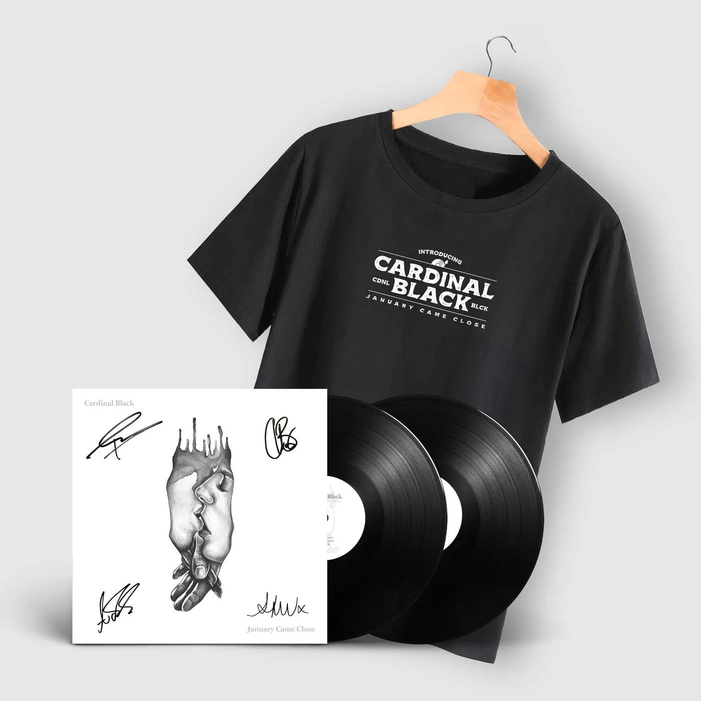 Cardinal Black 'January Came Close' Vinyl 2xLP - Signed + T-Shirt Bundle Vinyl Record