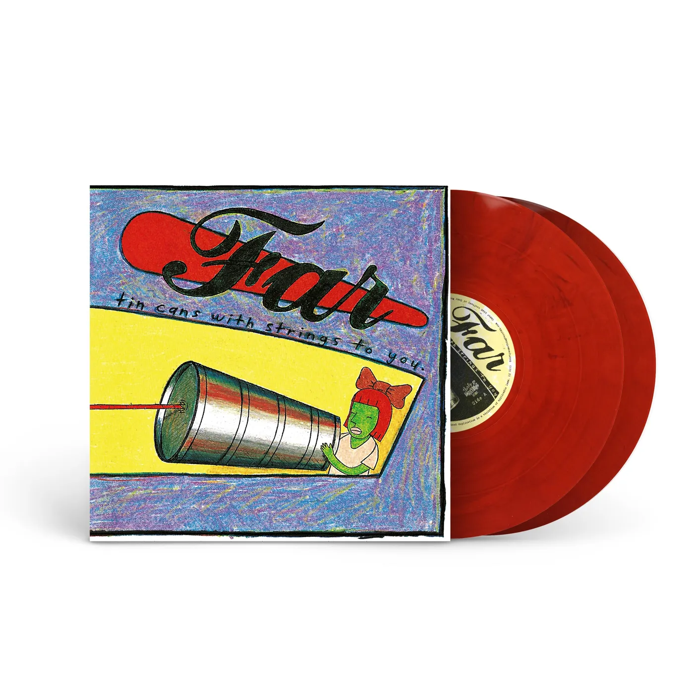 Far 'Tin Cans with Strings To You' Vinyl 2LP - Red Marble Vinyl Record