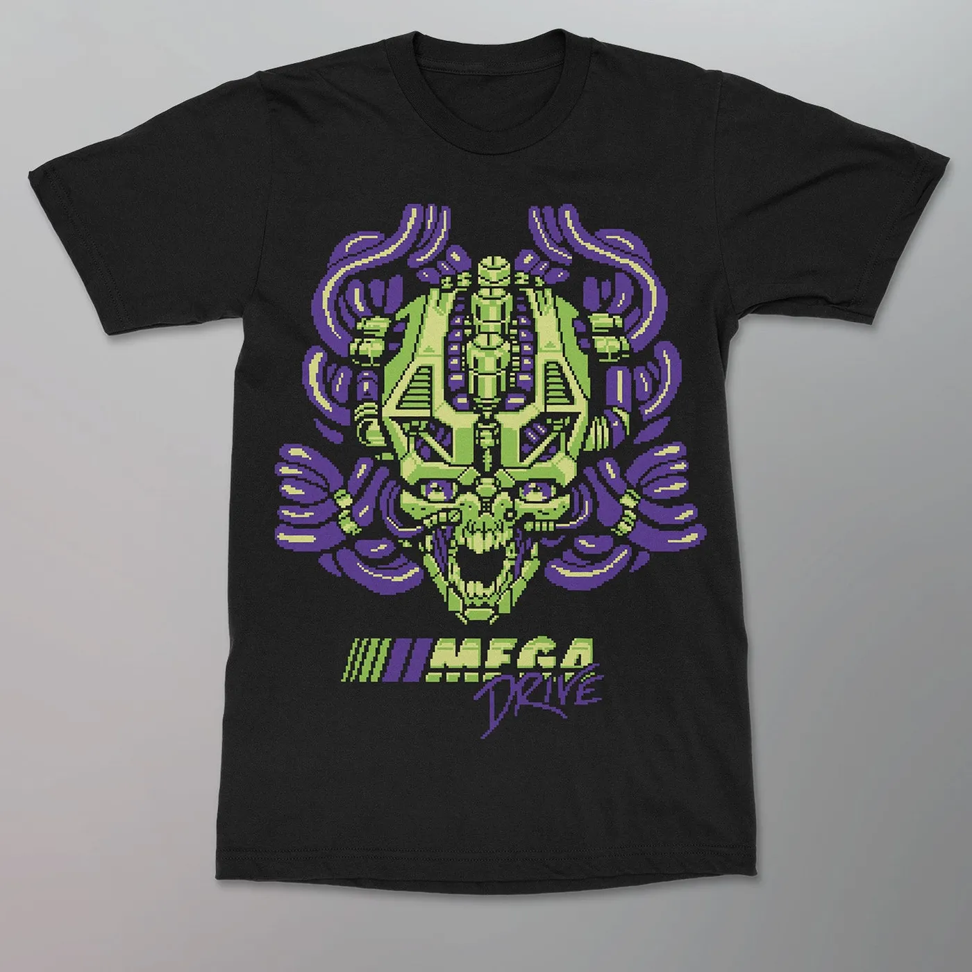 Mega Drive - Pixel Skull Shirt [Purple]