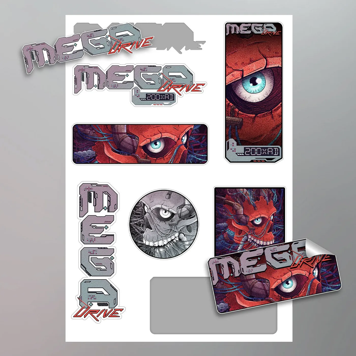 Mega Drive - 200XAD Sticker Sheet