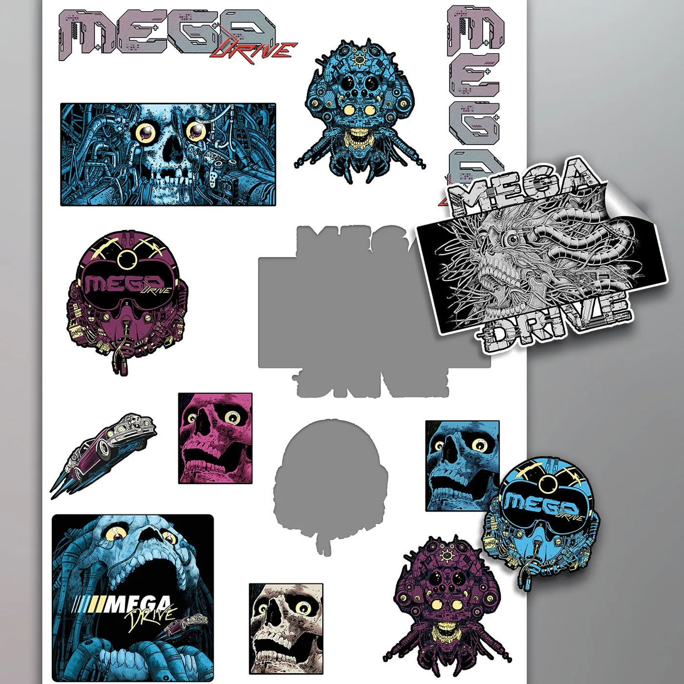 Mega Drive - 198XAD Sticker Sheet