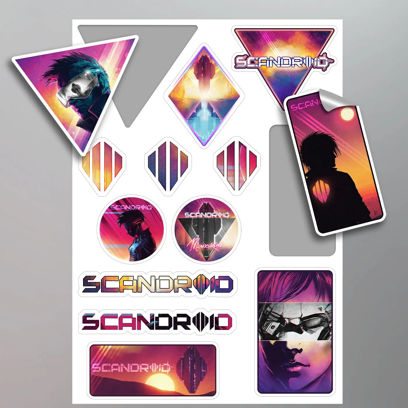 Scandroid - Monochrome Sticker Sheet